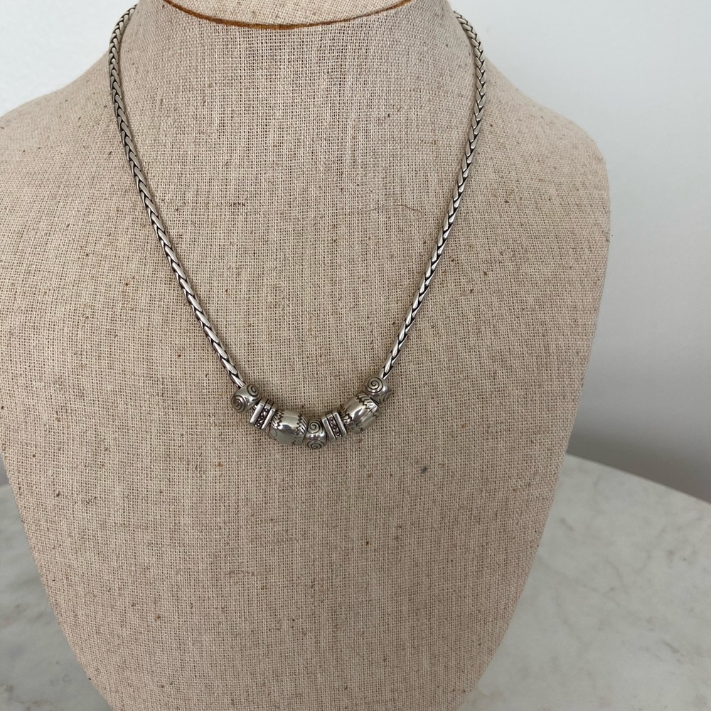 Brighton Silver Necklace with Silver Balls